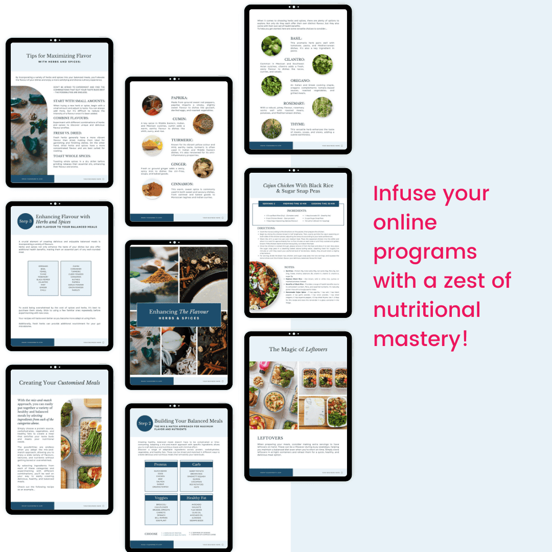 Create the Perfect Meal Sample Pages