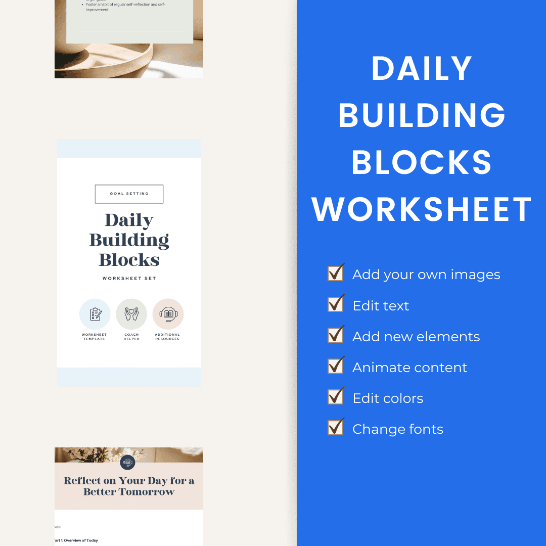 Daily Building Blocks Worksheet