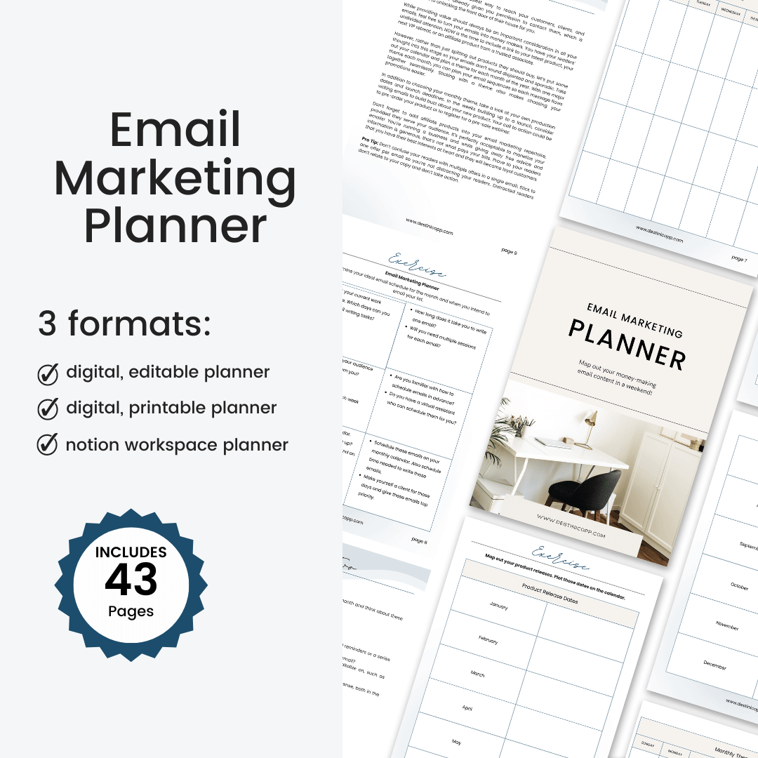 Email Marketing Planner Product Images