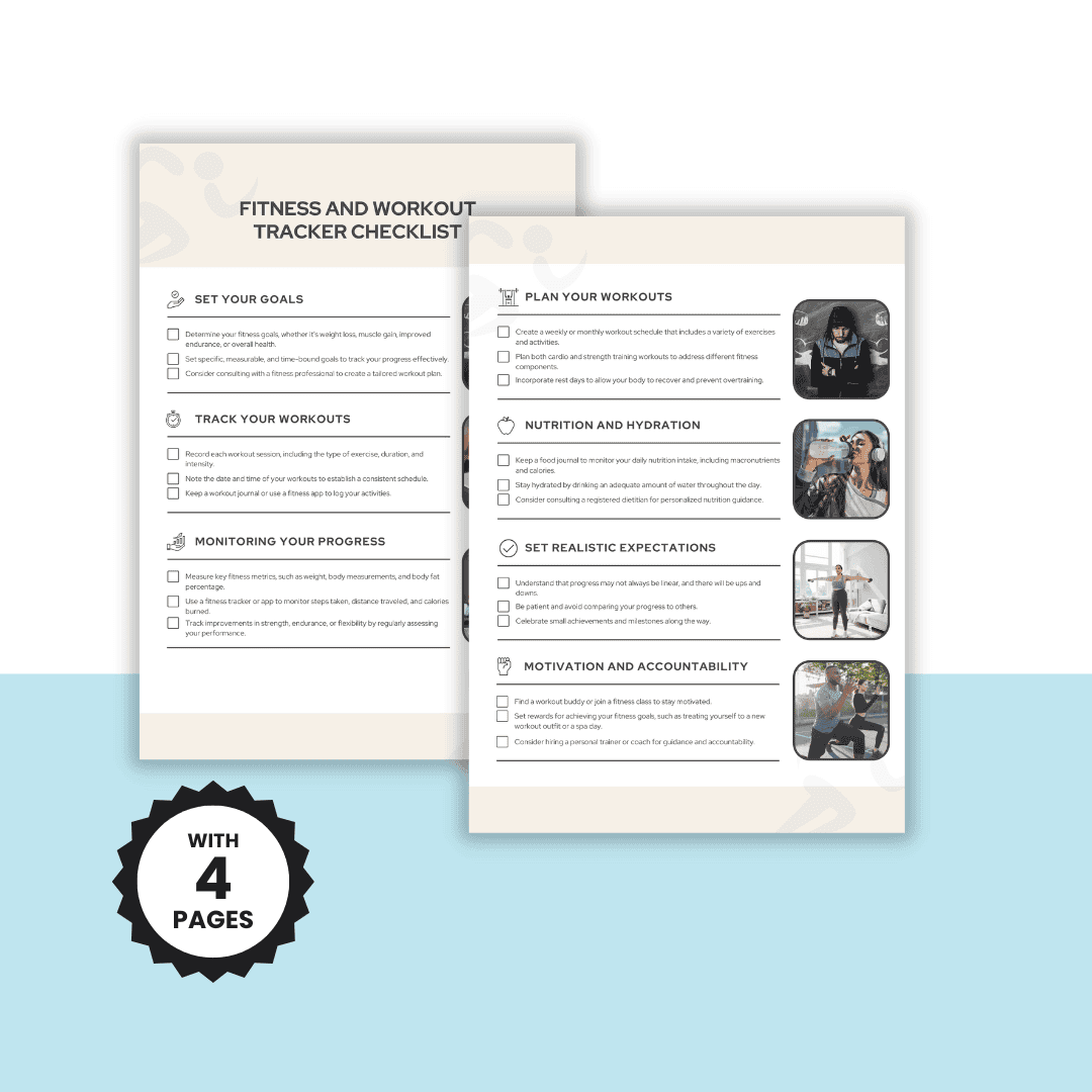 Fitness And Workout Tracker Checklist Images