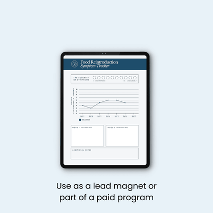 Food Reintroduction Symptom Tracker Use As A Lead Magnet And Paid Program