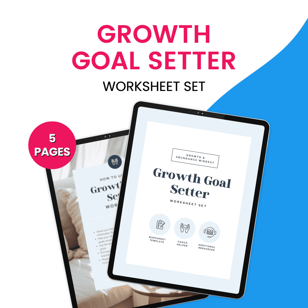Growth Goal Setter Worksheet Mockup