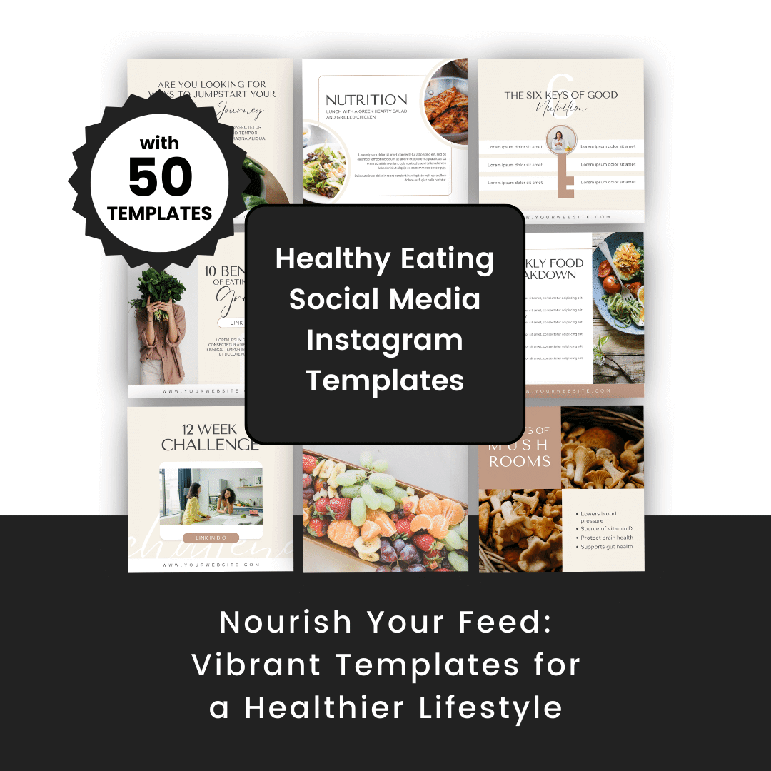 Healthy Eating Social Media Instagram Templates Product Images