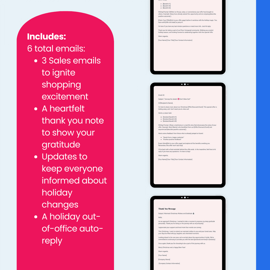 Holiday Email Template Bundle