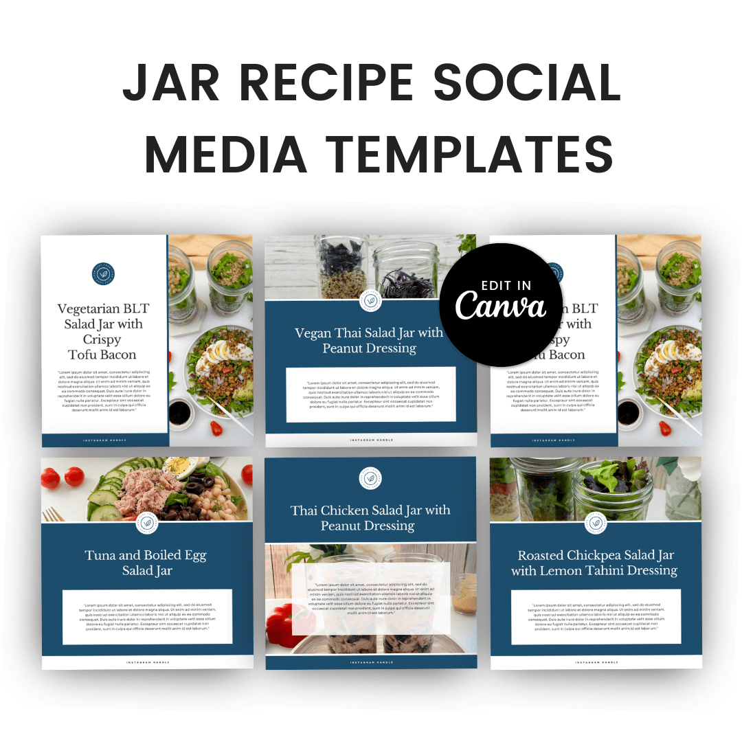 Jar Recipe Social Media Templates