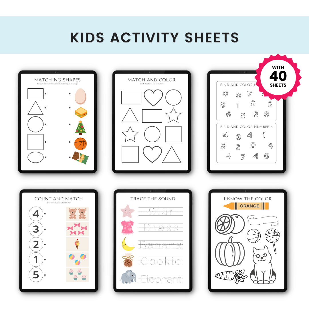 Kids Activity Sheets