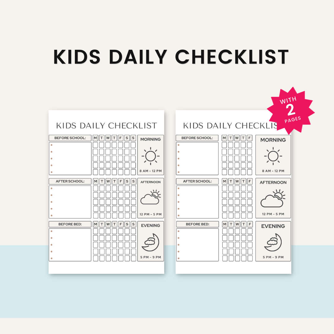 Kids Daily Checklist