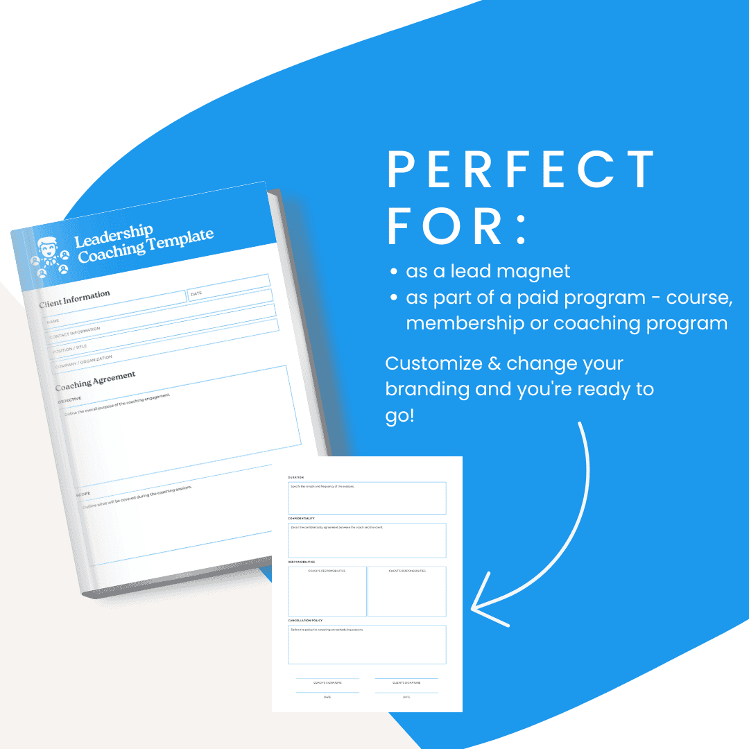 Leadership Coaching Template Perfect For Lead Magnet And Paid Program