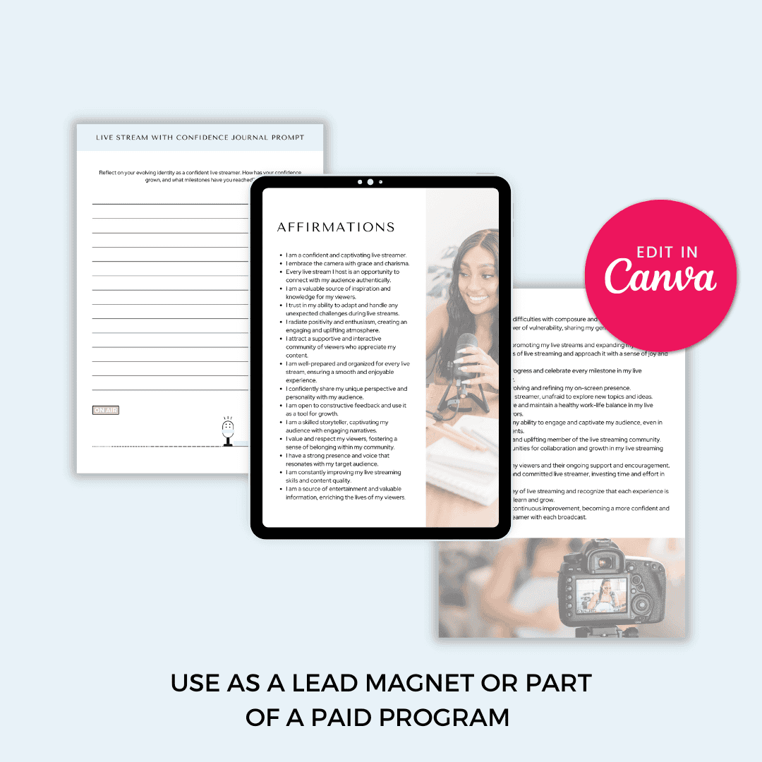 Live Stream With Confidence Journal Images