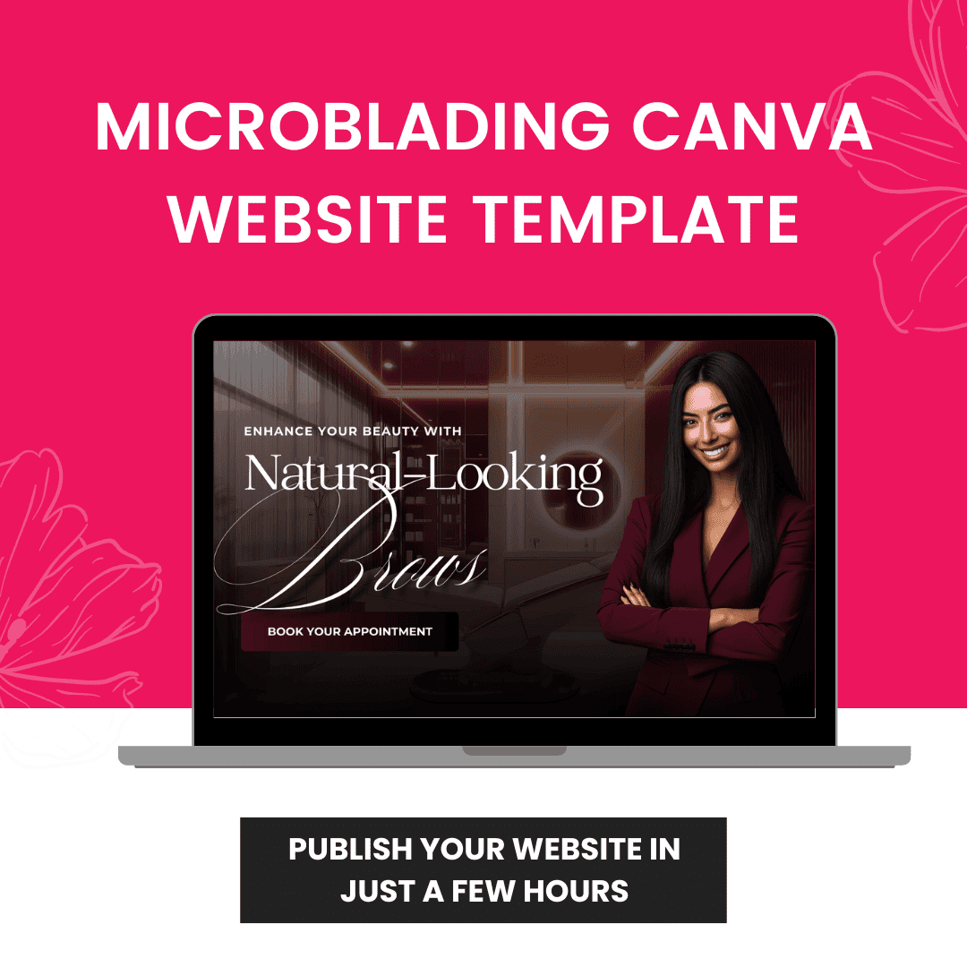 Microblading Canva Website Template