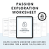 Passion Exploration Worksheet