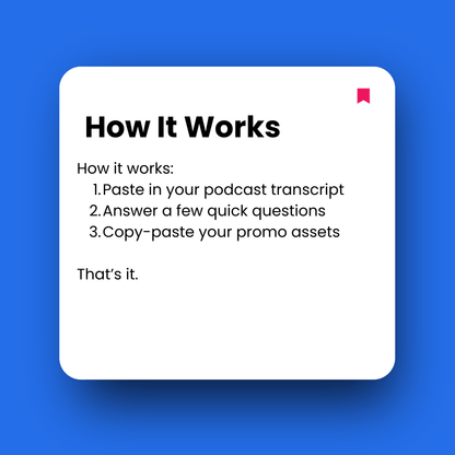 Instructions on how to use a service with a white square on a blue background