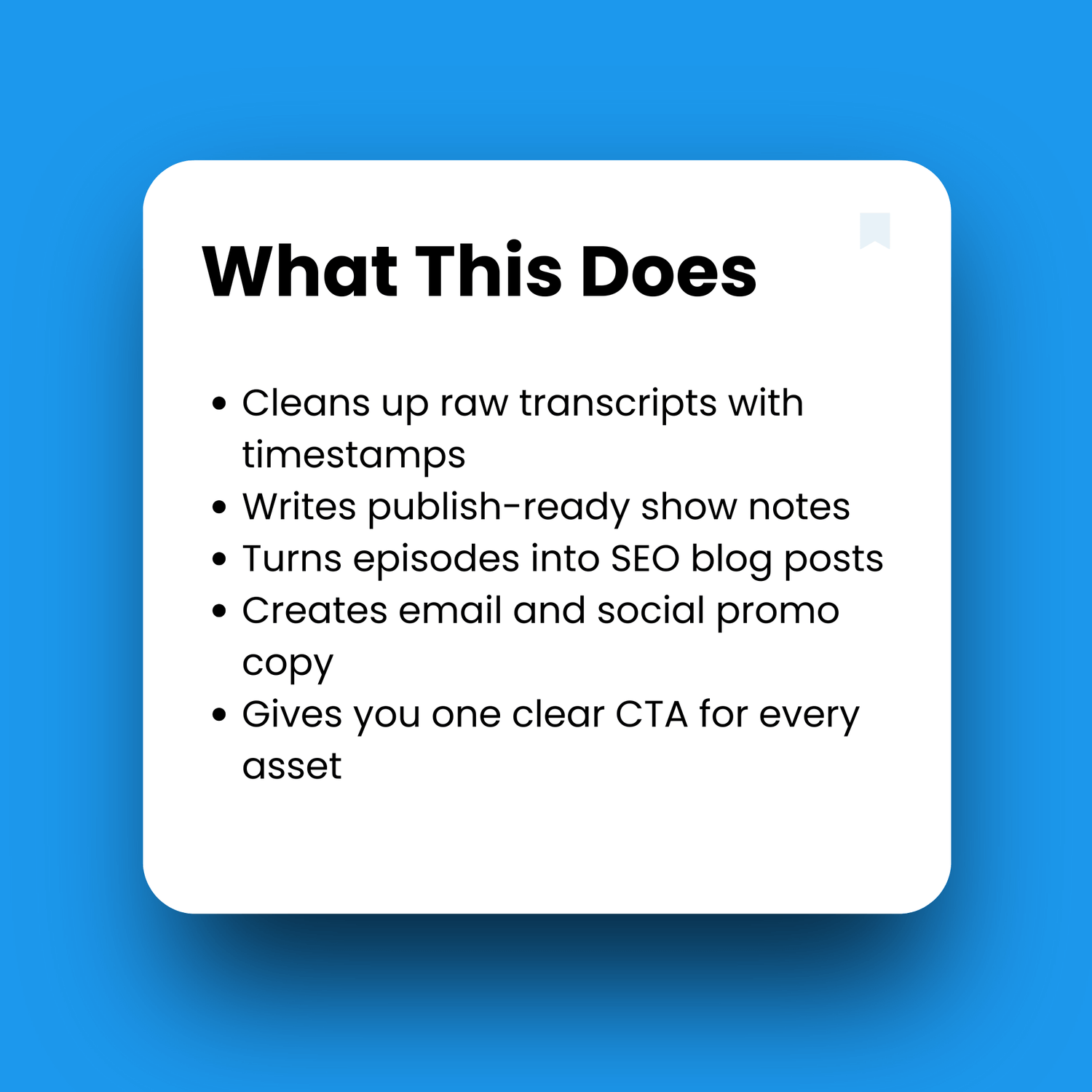 White square with text on a blue background