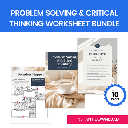Problem Solving &amp; Critical Thinking Worksheet Bundle Mockup