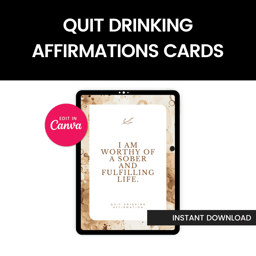 Quit Drinking Affirmations Cards
