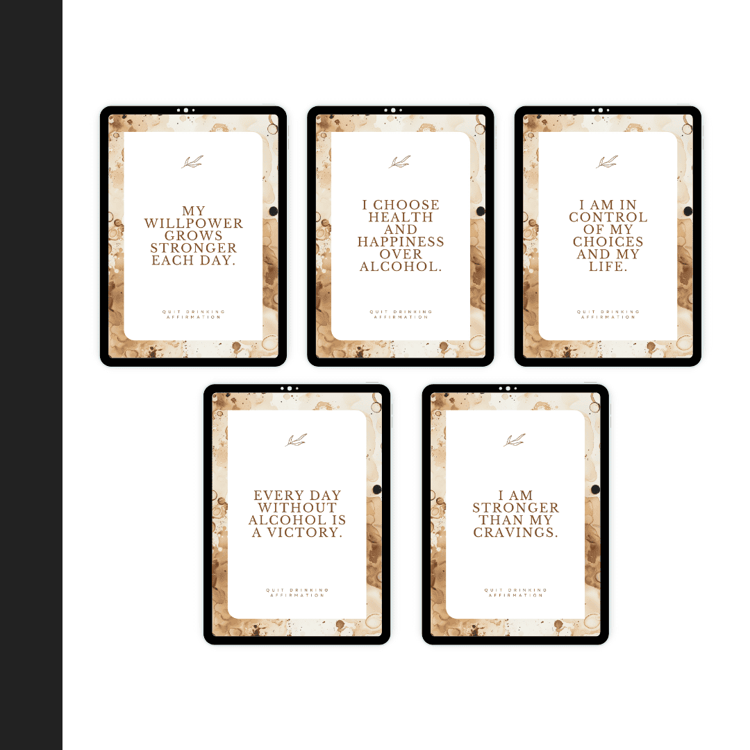 Quit Drinking Affirmations Cards Images