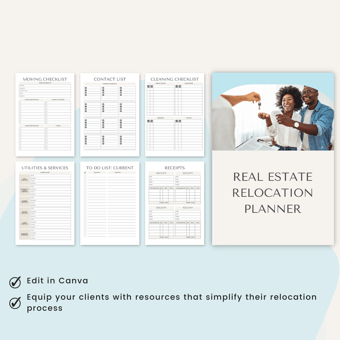Real Estate Relocation Planner Edit in Canva