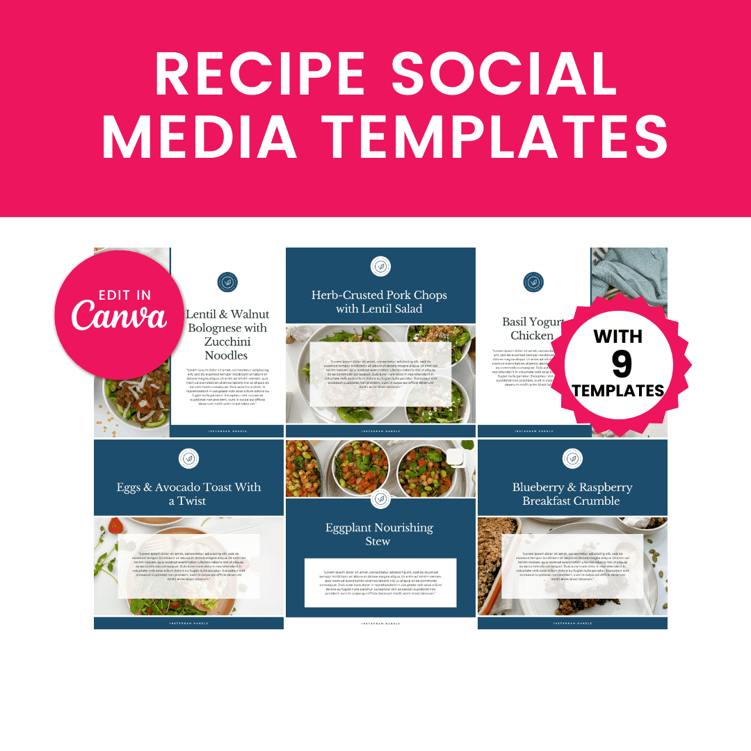 Recipe Social Media Templates