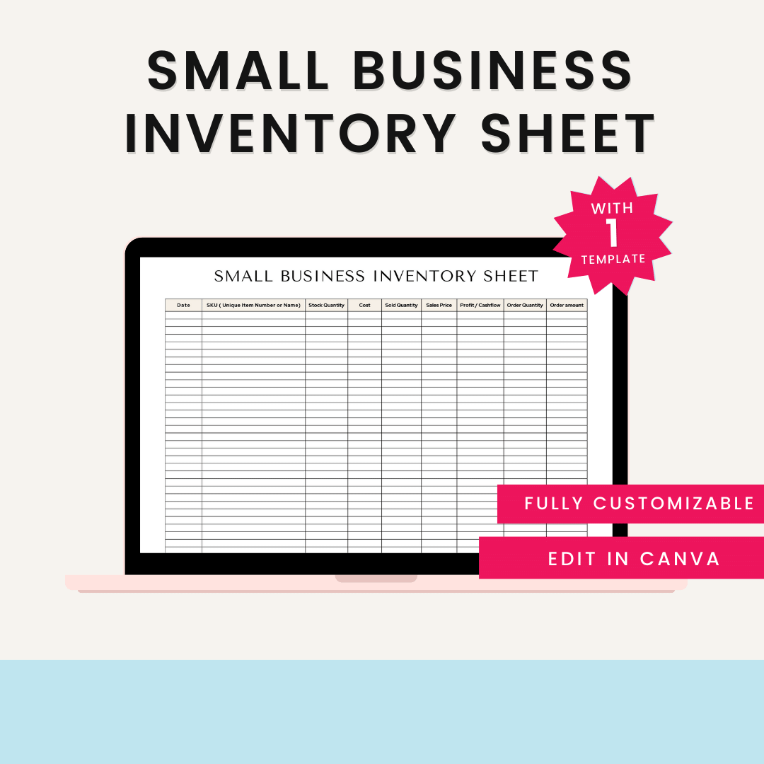 Small Business Inventory Sheet
