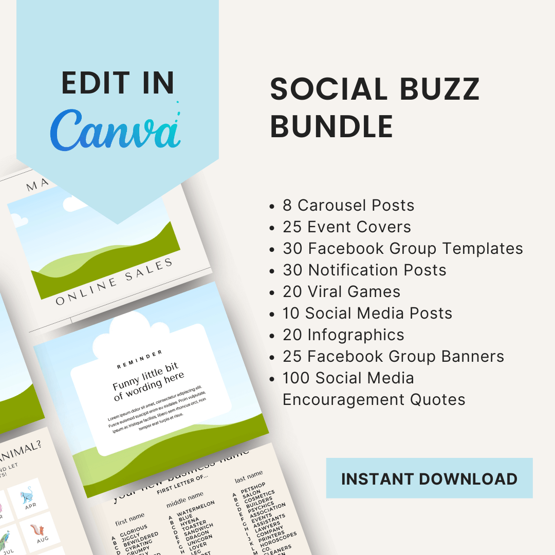 Social Buzz Bundle Product Listing