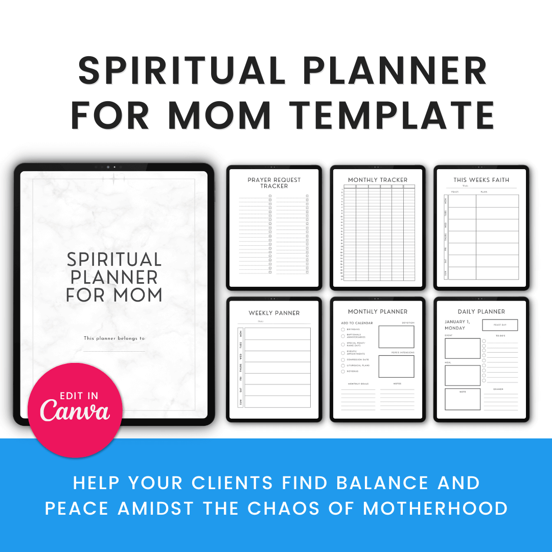 Spiritual Planner For Mom Template Product Images