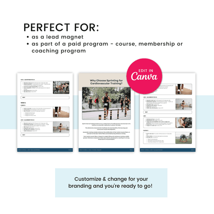 Sprint Interval 4 Week Training Program Use As A Lead Magnet And Paid Program