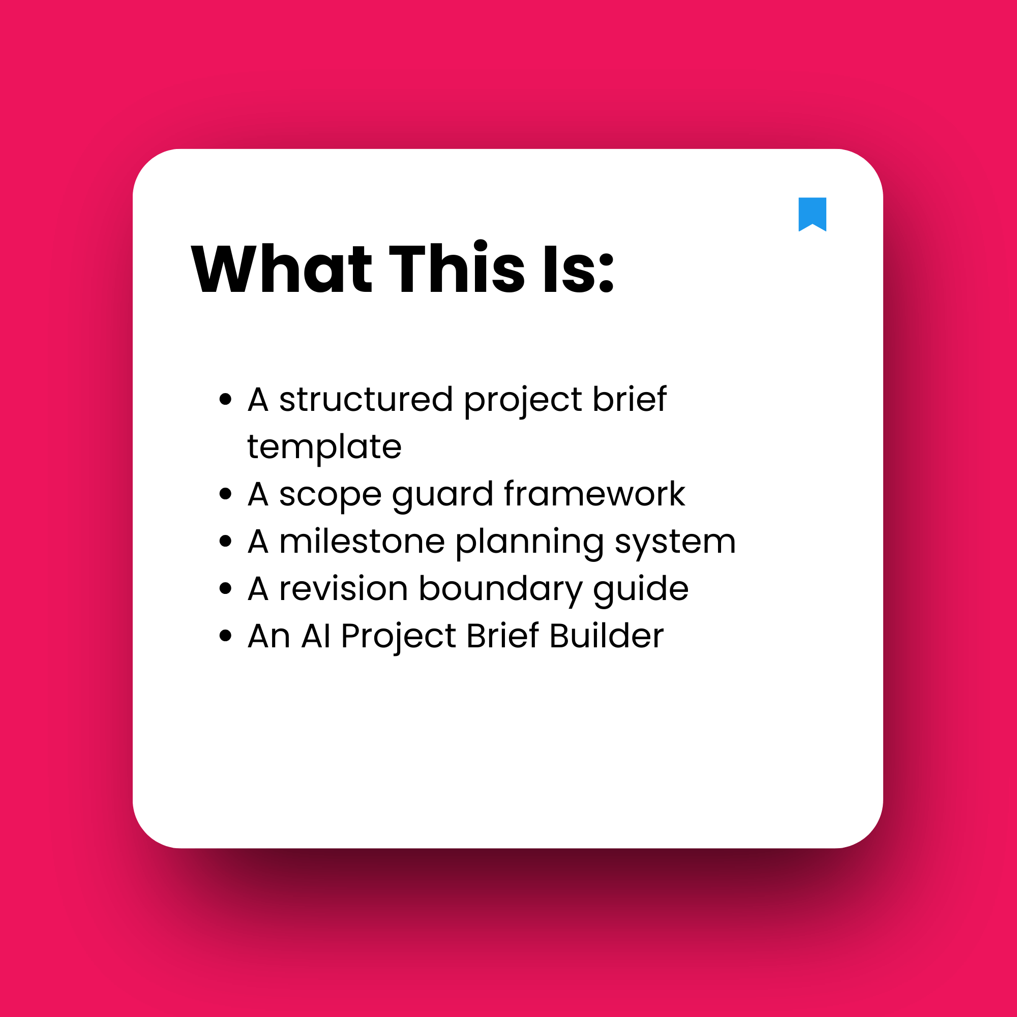 White square with text on a pink background