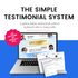 Laptop displaying a testimonial system with text about capturing better testimonials.