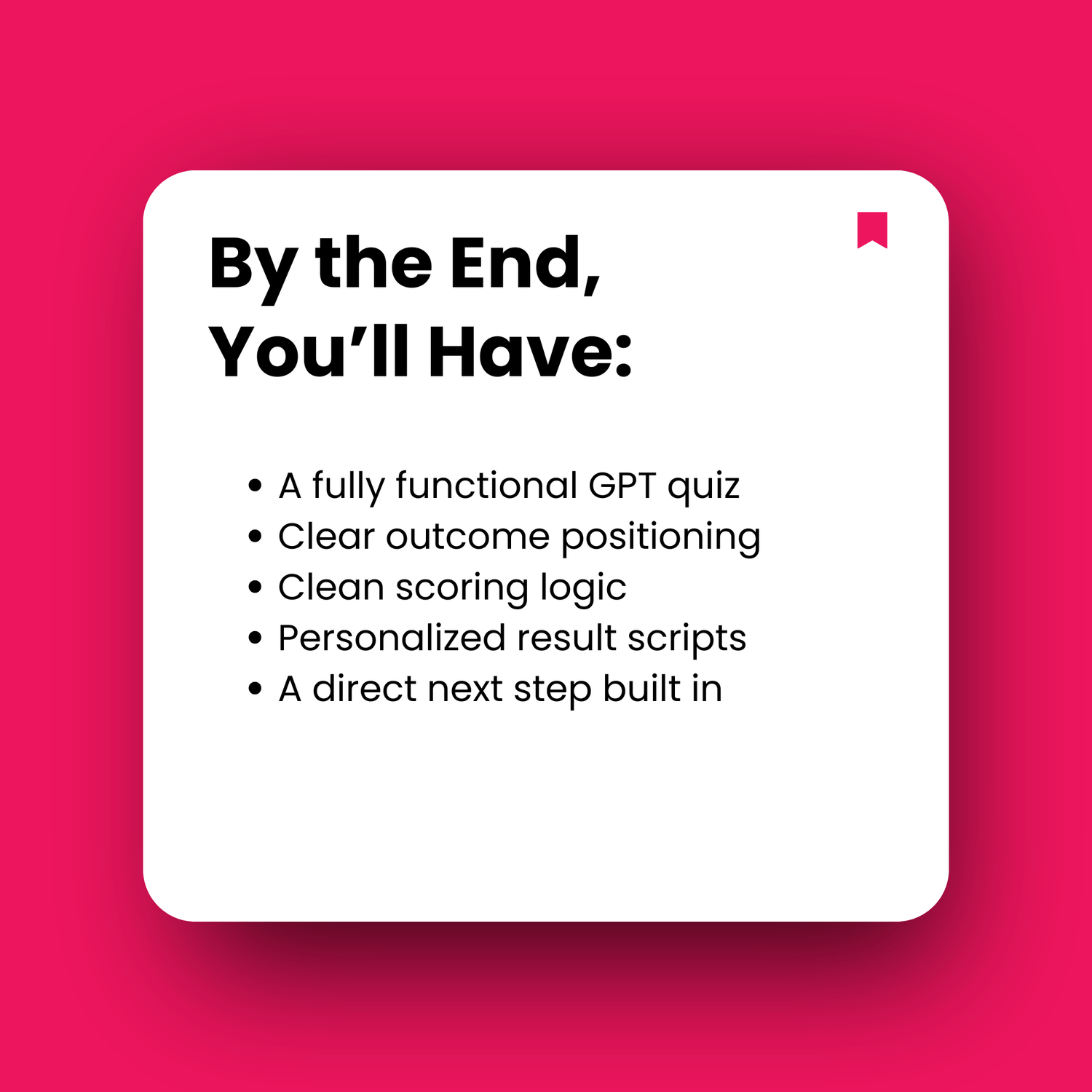 White square with text on a pink background