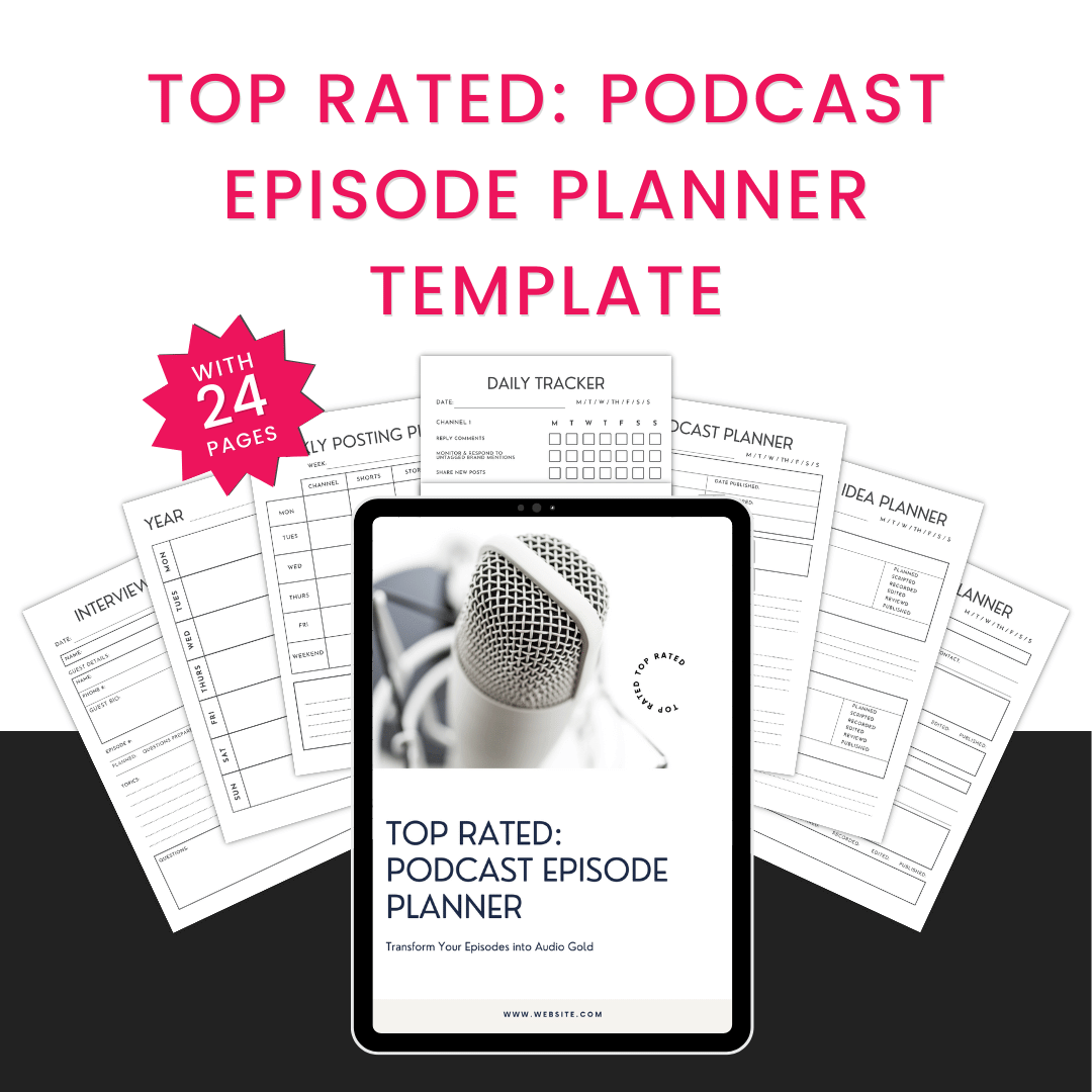 Top Rated Podcast Episode Planner Template Product Images