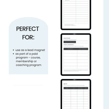 Ultimate Project Planner Perfect For Lead Magnet And Paid Program