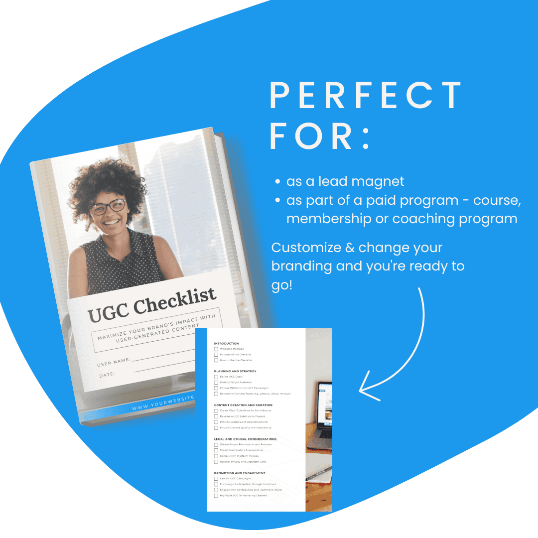 User Generated Content Checklist Perfect For Lead Magnet And Paid Program