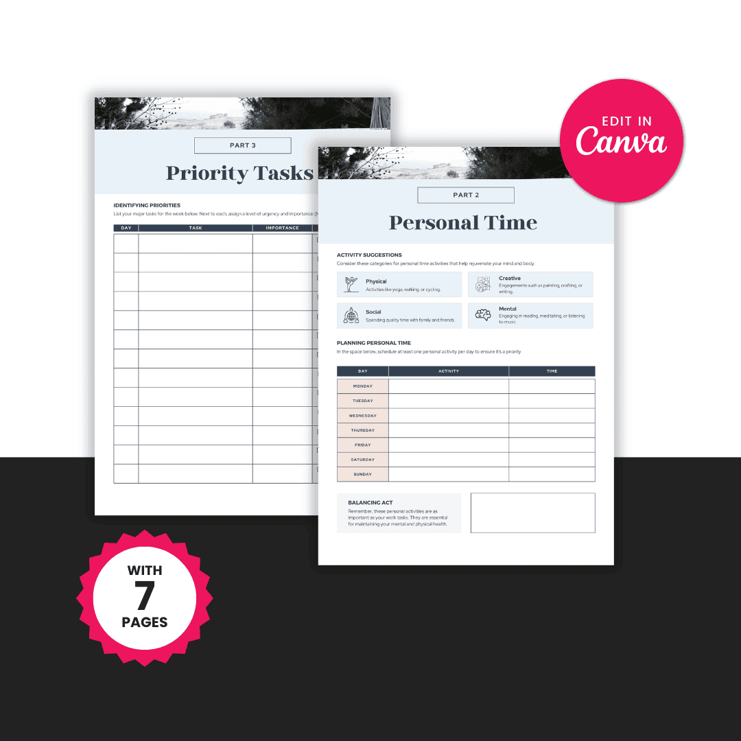 Worklife Balance Worksheet Images