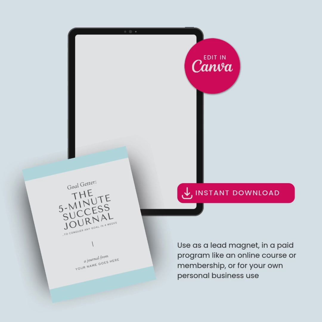 Goal Getter: 5-Minute Success Journal Video