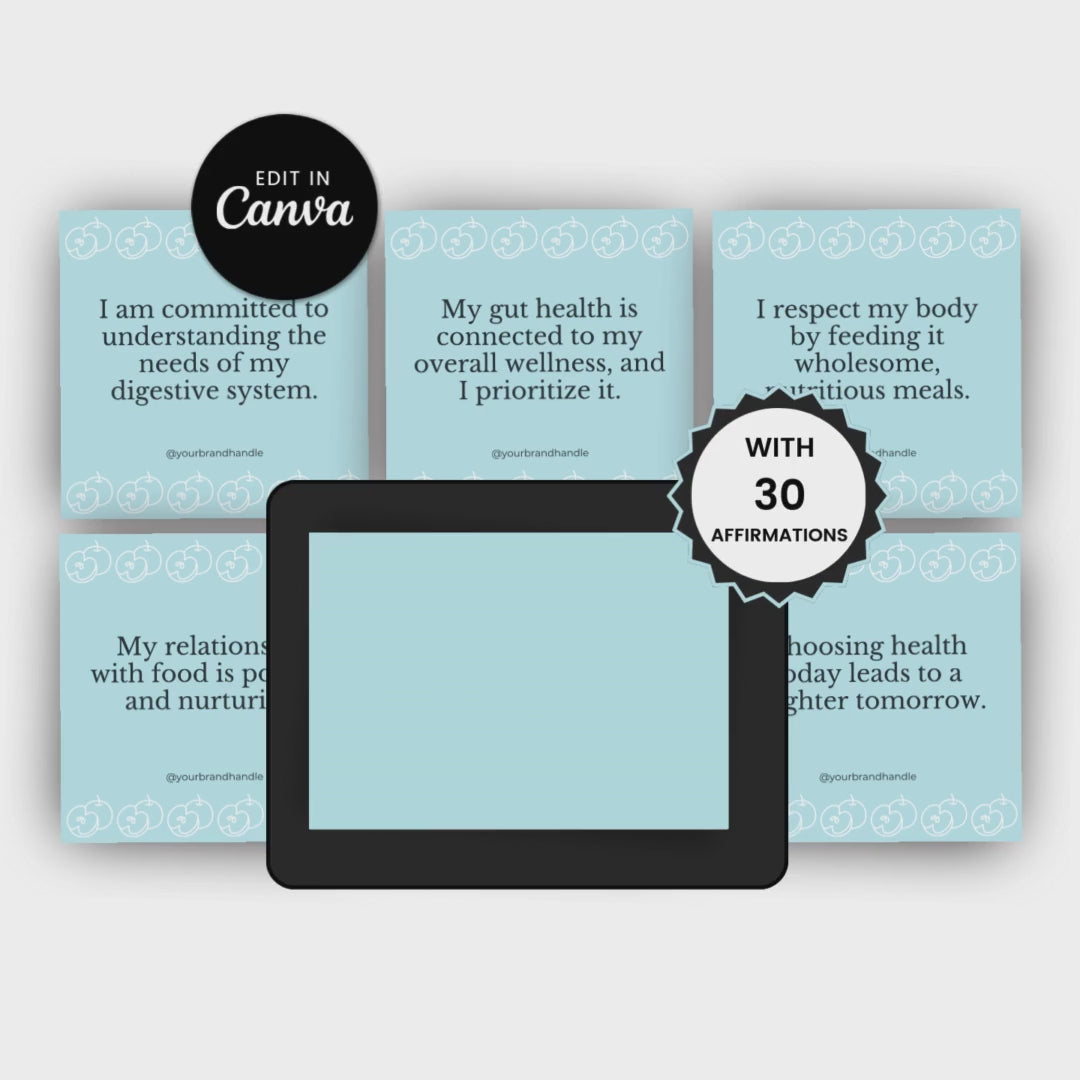 Healthy Eating Social Media Affirmations Templates