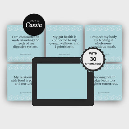 Healthy Eating Social Media Affirmations Templates