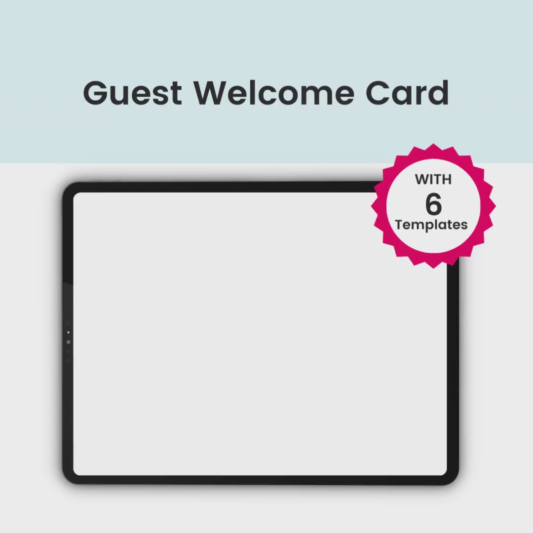 Airbnb Marketing Kit Welcome Card Template