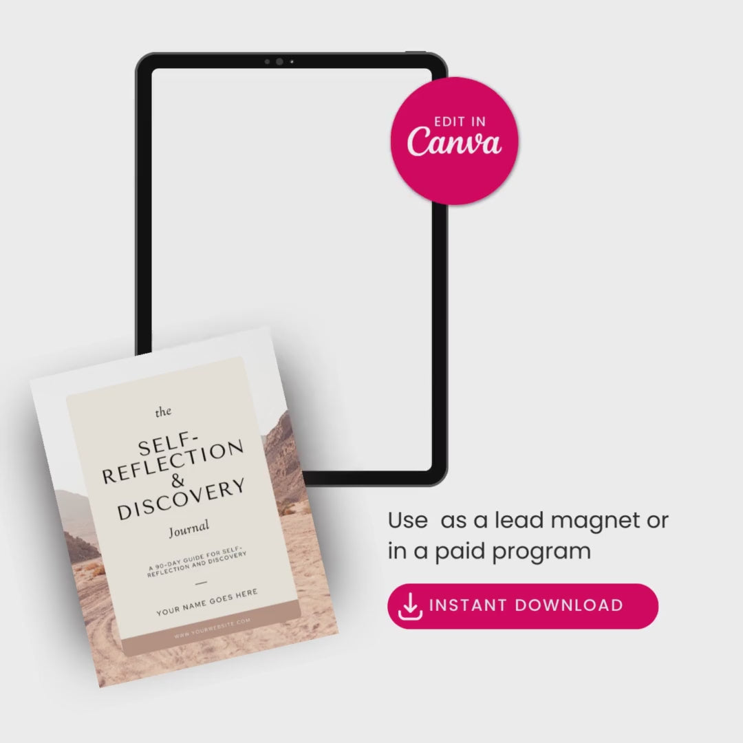 Self Reflection and Discovery Journal Perfect For Lead Magnet And Paid Program