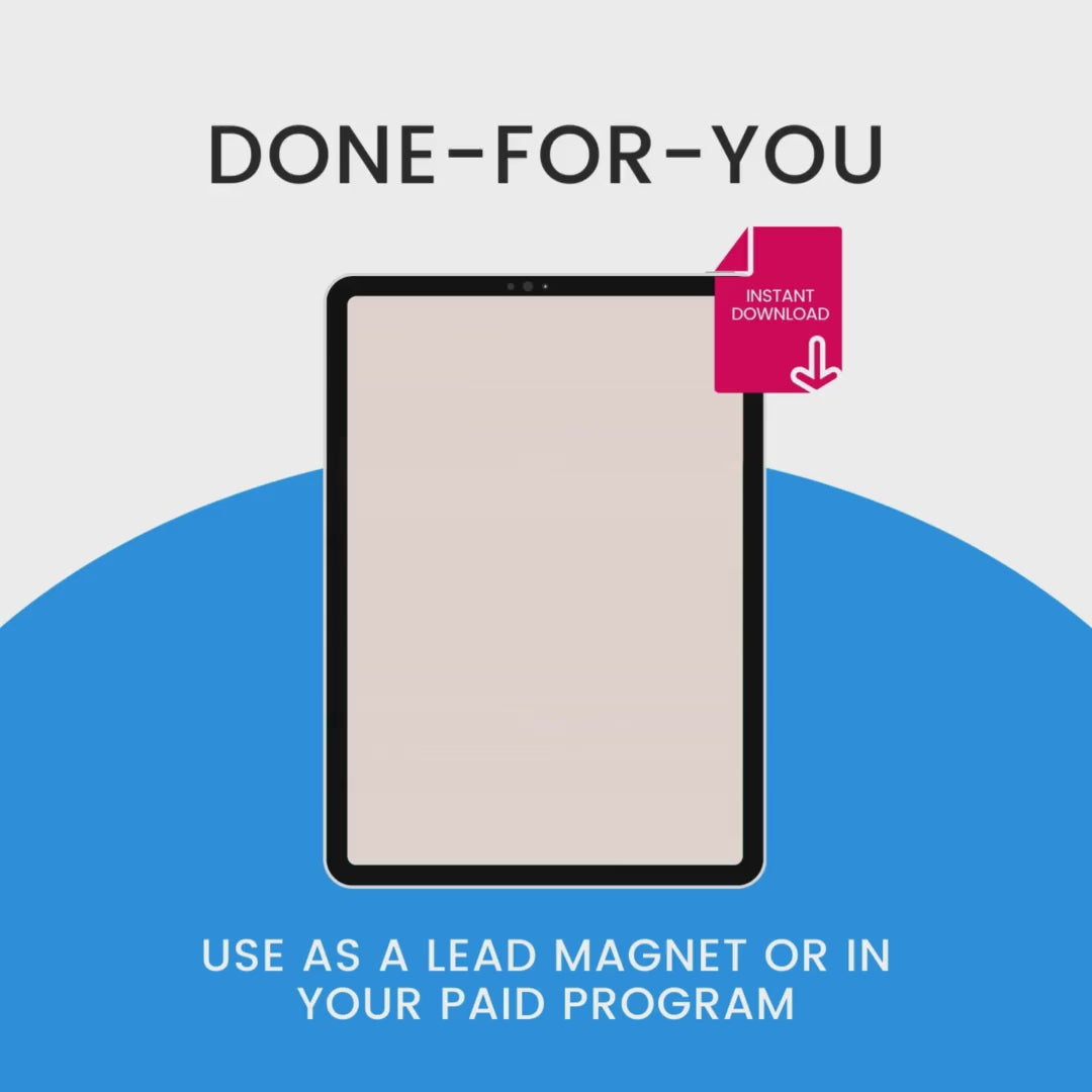 SWOT Analysis Template Done For You