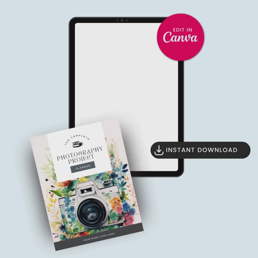 Photography Project Planner Video