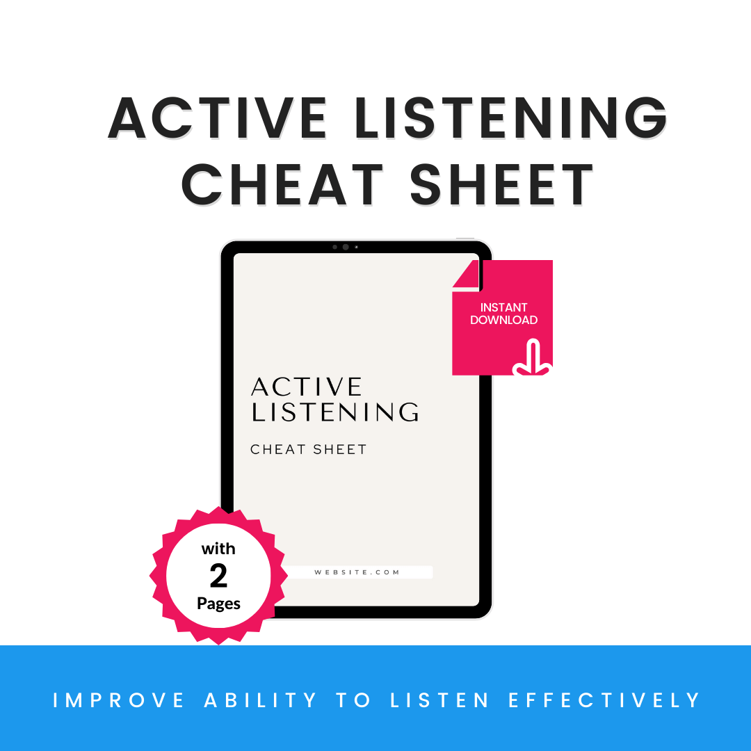 Active Listening Cheat Sheet Product Image