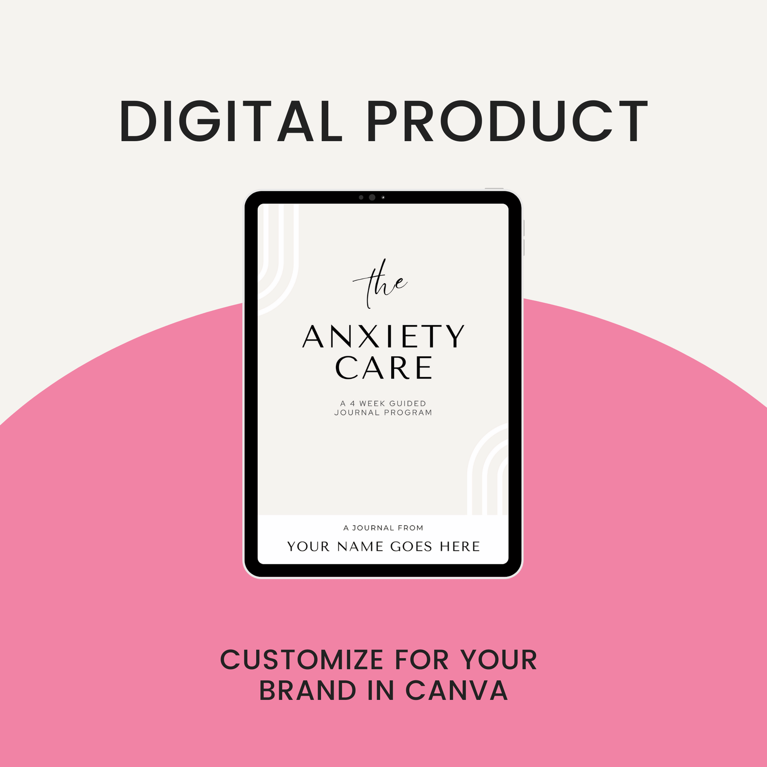 Anxiety Care Journal Digital Customize for Your Brand in Canva