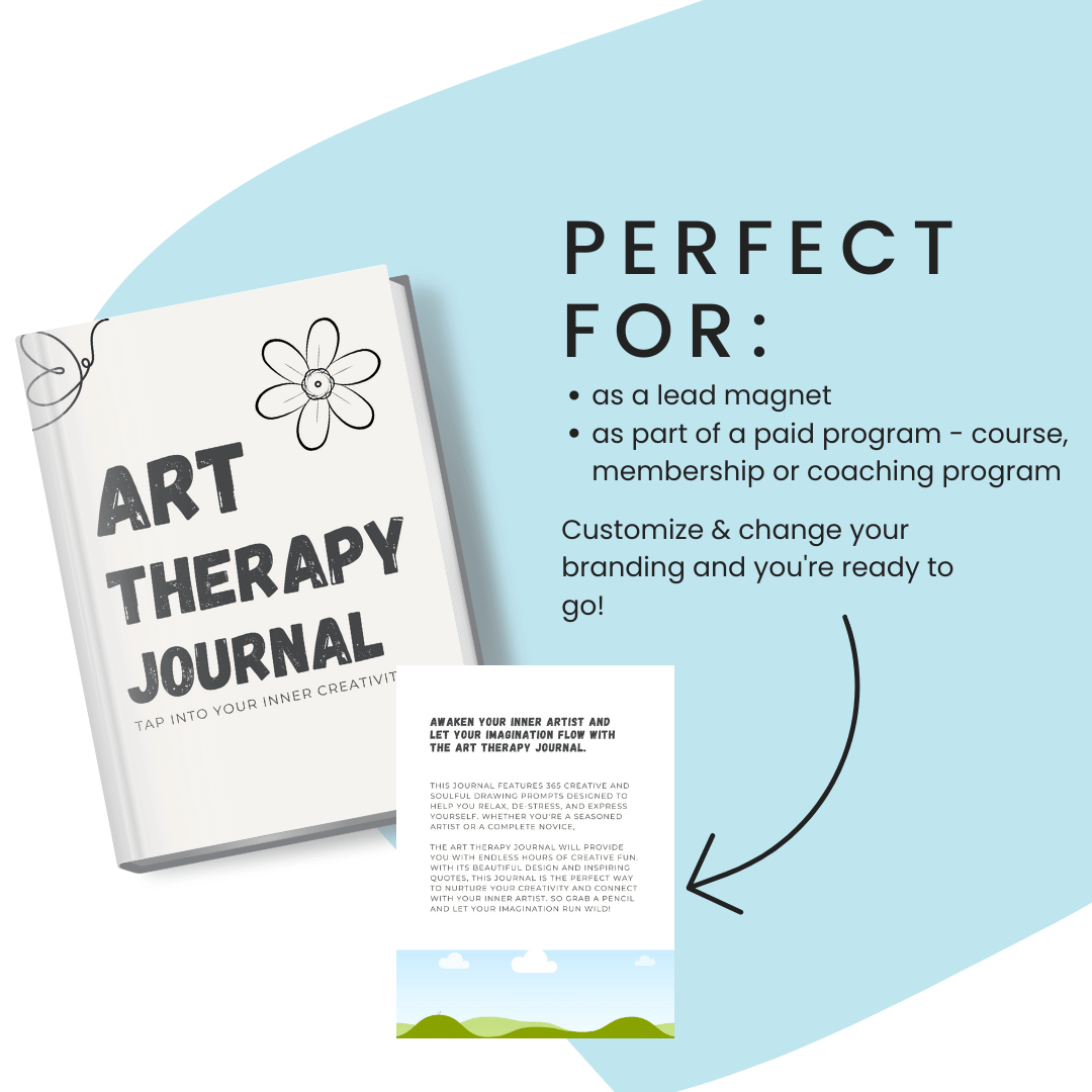 Art Therapy Journal Perfect For Lead Magnet And Paid Program