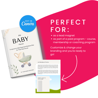 Baby Planner Perfect For Lead Magnet And Paid Program