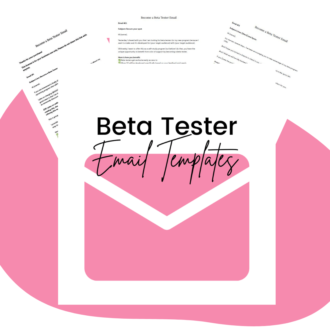 Beta Tester Email Templates