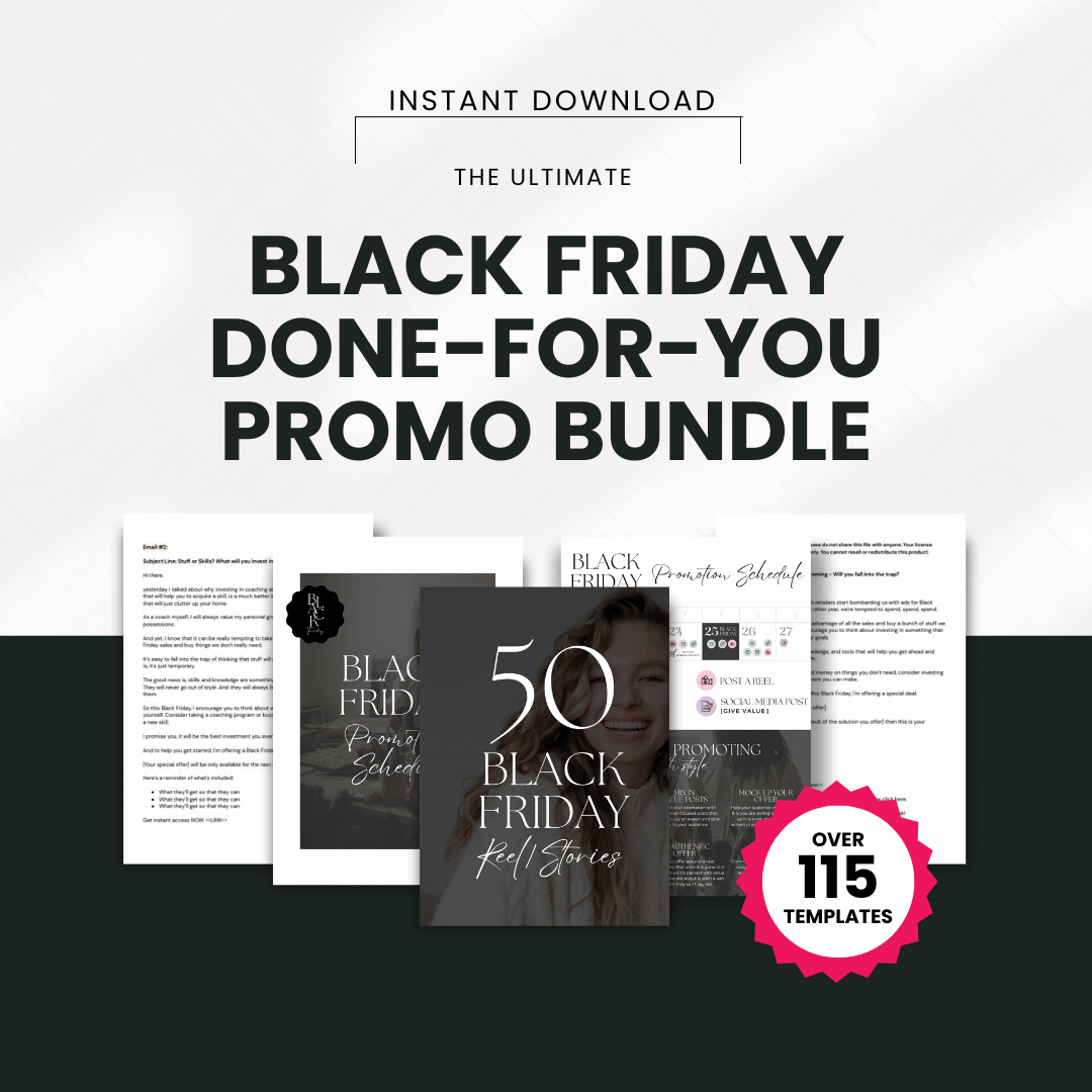Black Friday Done For You Promo Bundle Product Images