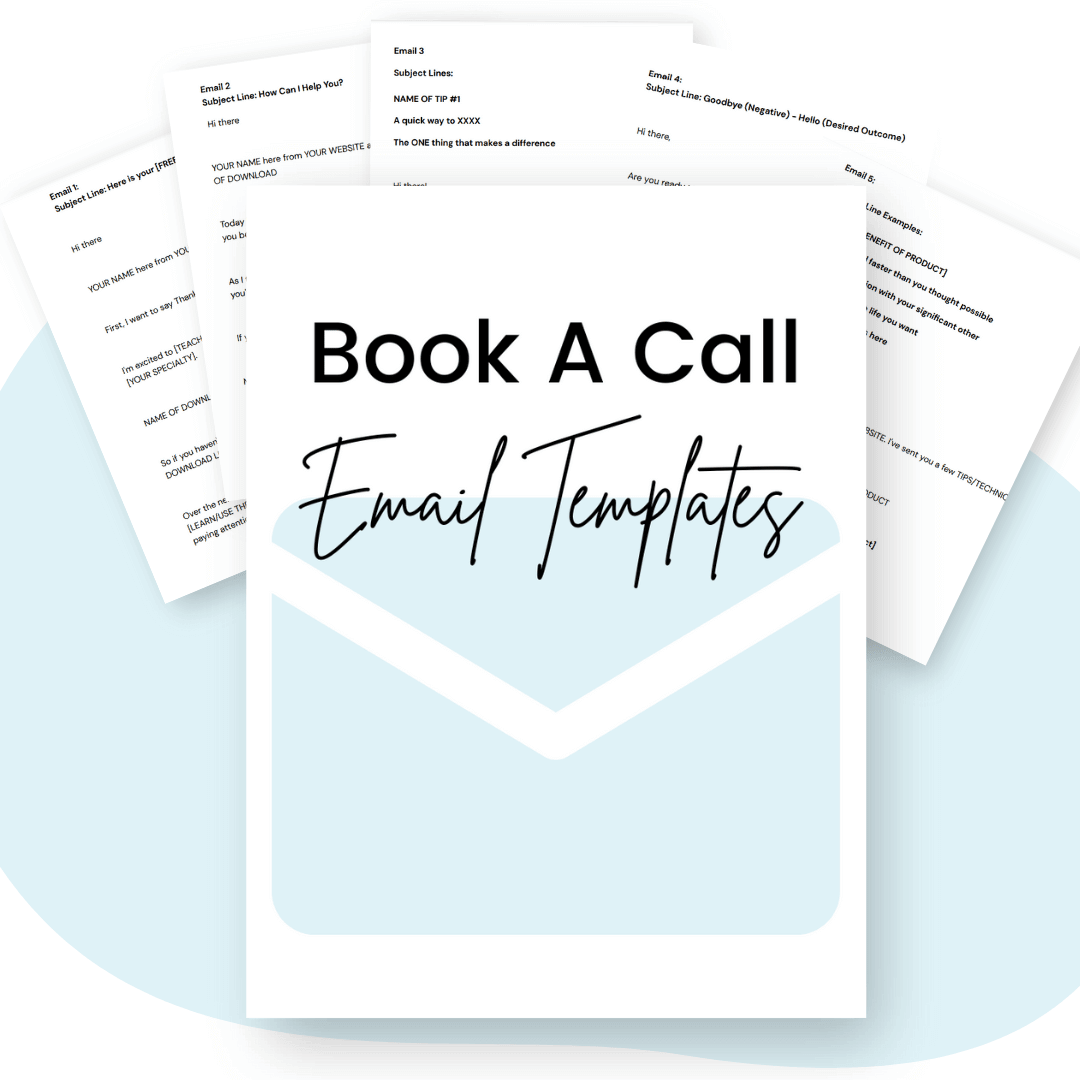 Book a Call Email Templates