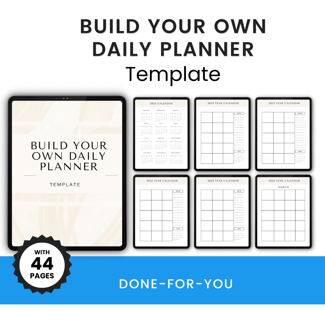 Build Your Own Daily Planner Template Product Images