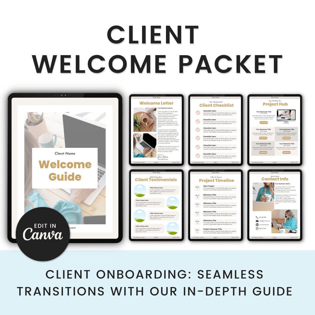 Client Welcome Packet Product Images