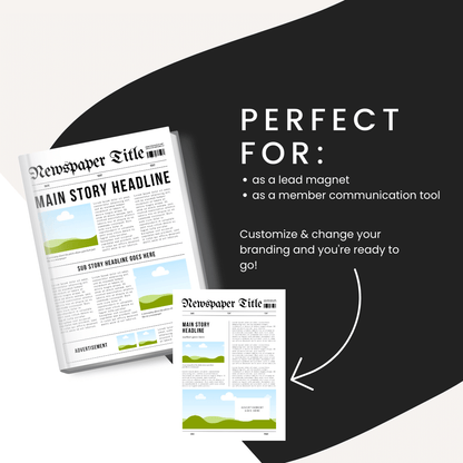 Digital Newspaper Template Perfect For Lead Magnet And Paid Program